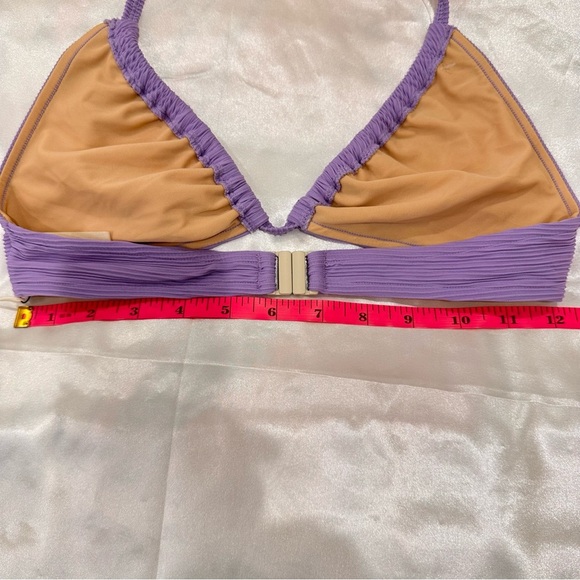 Zulu And Zephyr Signature Halter Bikini Top Adjustable Lavender Purple Size 4 - Picture 12 of 14